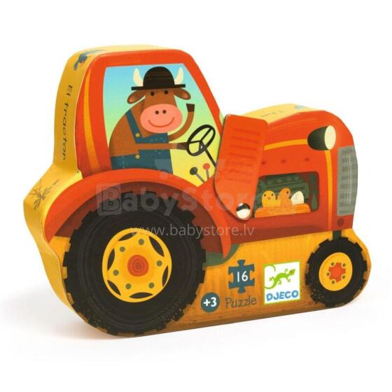 Silhouette puzzles - The tractor - 16 pcs