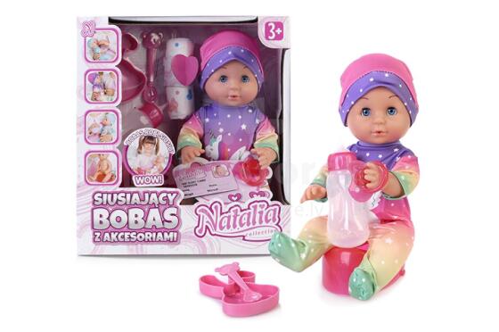 ARTIKULS 121876 NATALIA lelle urinējošs mazulis ar piederumiem 30 cm