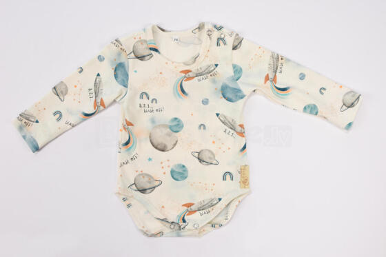 BABY 01198 Детский боди с длинным рукавом Cosmos Ecru 68/74*