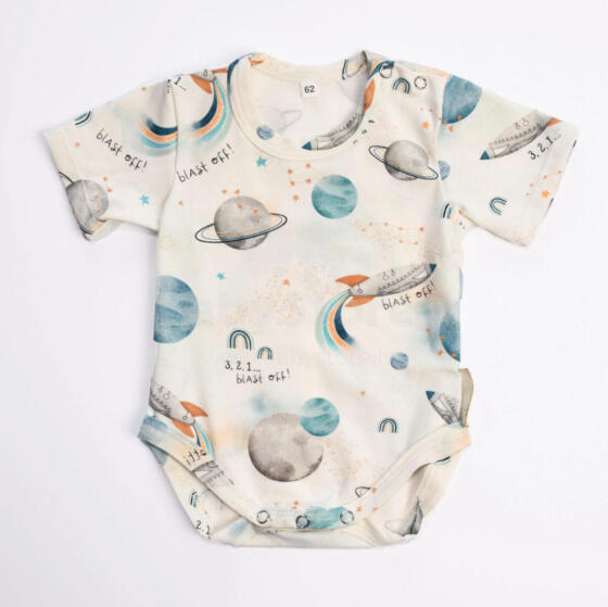 BABY 01214 Baby bodysuit with sleeve Kosmos ecru 80/86*