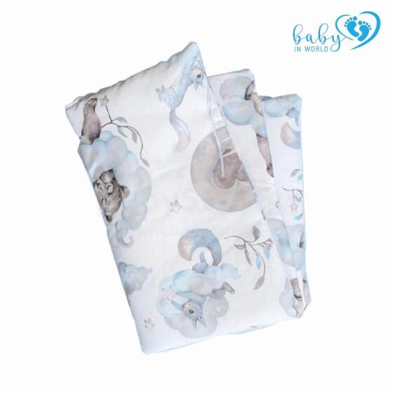 BABY 01623 Duvet and pillow 65x75 25x30 Teddy Bear Blue