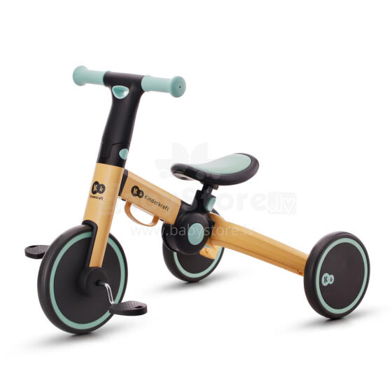 KINDERKRAFT Trīsritenis 4TRIKE saulespuķu zils 3in1