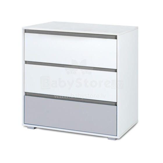 Klups Dalia Art.233071 White/Grey kumode ar koka pārtināmu virsmu