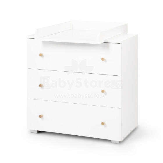 KLUPŚ Chest of drawers with changing table KAROLINA white-pine