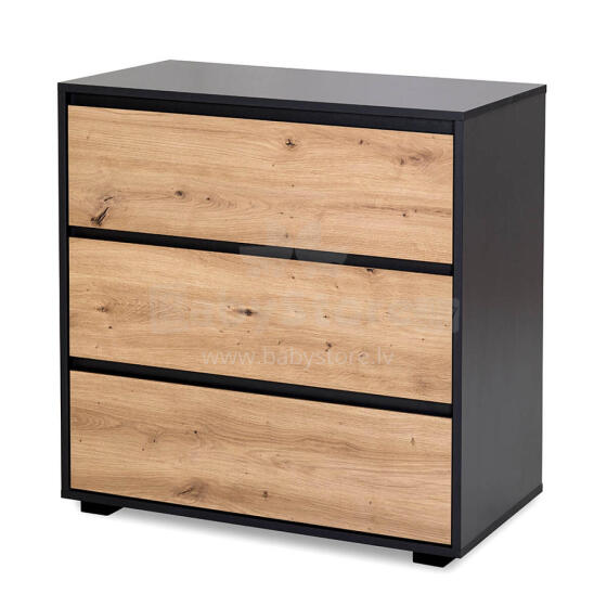 Klups Dalia Art.233197 Anthracite/Oak kumode ar koka pārtināmu virsmu