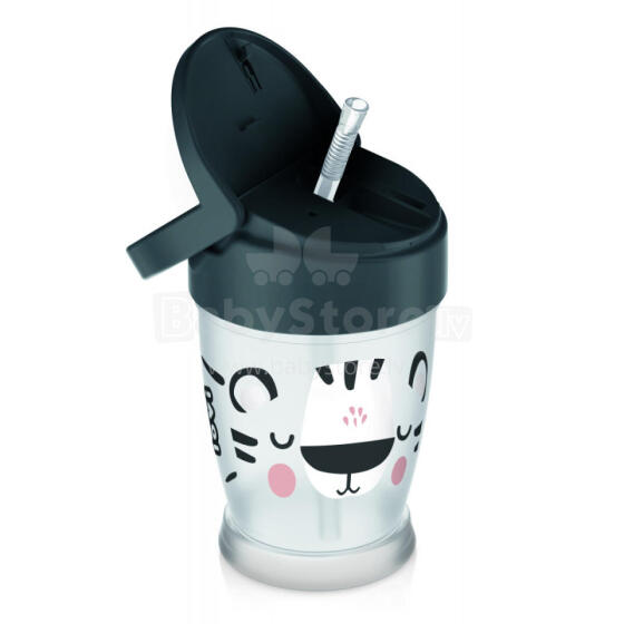 LOVI 35/356 My cup with a straw Junior 250 ml Salt&amp;Pepper