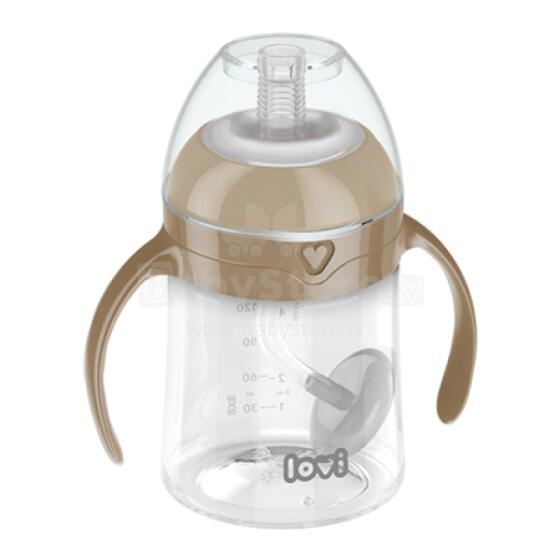 LOVI 35/363 The first cup with a weighted straw 150ml. Brown