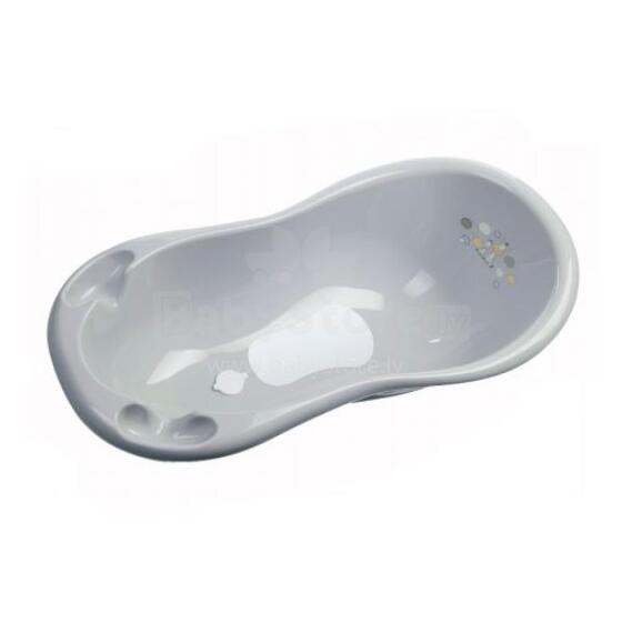 MALTEX Bathtub 100cm with stopper and mat Zebra gray