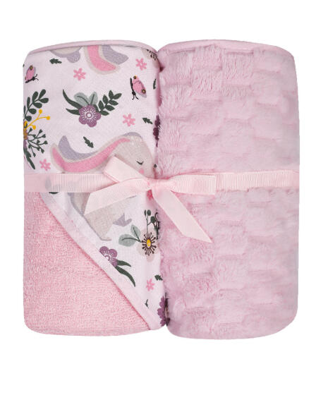 MARINI 547 Bath cover PRINT TERRY 100x100 cm + blanket CUBE 80x90 cm
