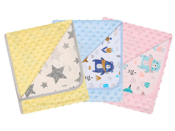 MARINI 625 Двуспальное одеяло MINKY + хлопок с принтом 80x90