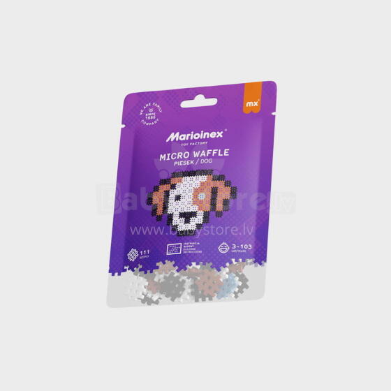 MARIOINEX 905869 Микровафельные блоки 111 шт. (Собака)