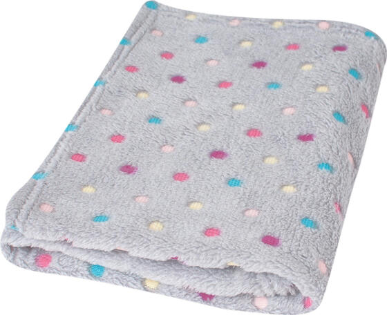 MATEX MILLY baby blanket made of microfibre 75x100 [TB0294_K42] dots grey