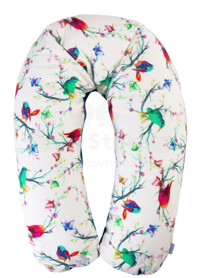 MATEX RELAX pozicionēšanas spilvens no kokvilnas džersija, garums 190 cm [TB0101_R46] putni
