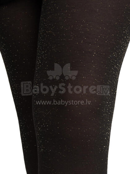 NOVITI RM003-G-02 Micro tights 60den black gold lurex 116/122