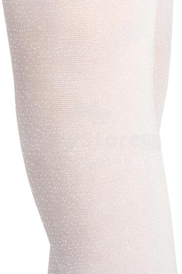 NOVITI RM010-G-01 Micro tights 40den white with glitter 116/122