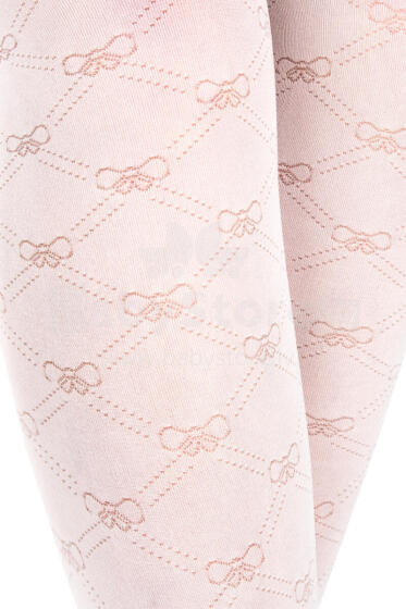 NOVITI RM011-G-01 Micro tights 30den white with bows 116/122