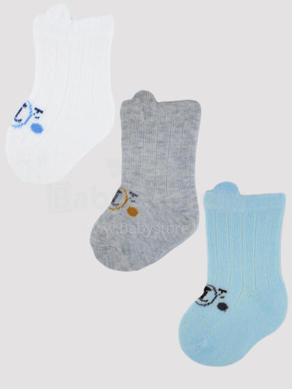 NOVITI SB019-B-01 Cotton socks with smiley faces boy 12-18m