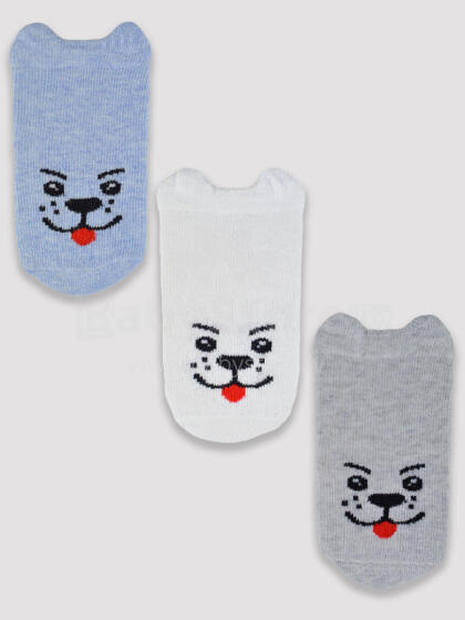 NOVITI SB019-B-02 Cotton socks with smiley faces M2 boy 0-6m