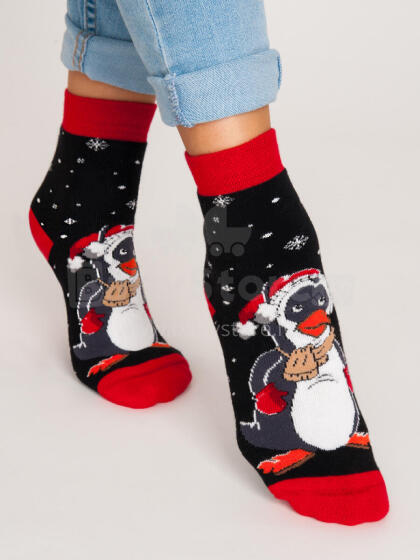 NOVITI SF012-U-02 Terry socks XMAS Penguin 27/30