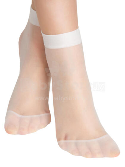 NOVITI SM003-G-01 Socks 20den plain white 2-pack onesize