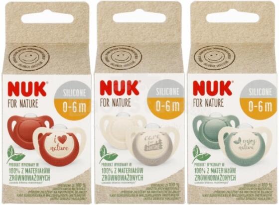 NUK 730763 Silicone soother 0-6 m FOR NATURE 2 pcs