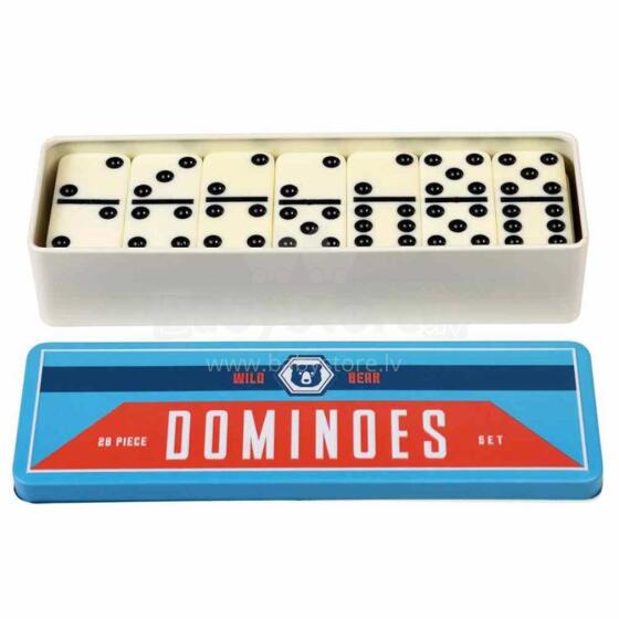 REX LONDON 29434 Domino Game in Metal Box Wild Bear