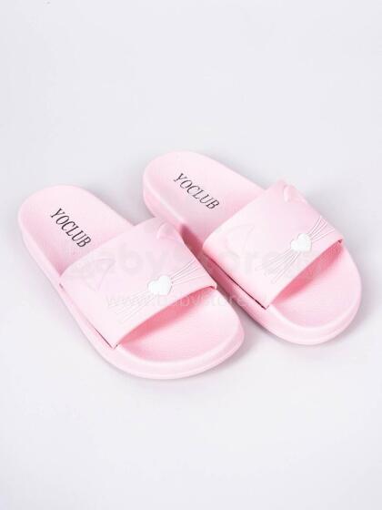 SCORPIO OKL-0061 Girls' flip-flops light pink with a cat size 33