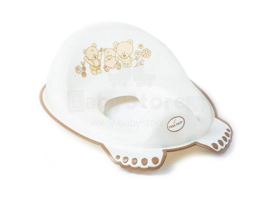TEGA MS-016-118 Teddy Bear pretslīdes tualetes sēdekļa pārvalks, pērļu balts