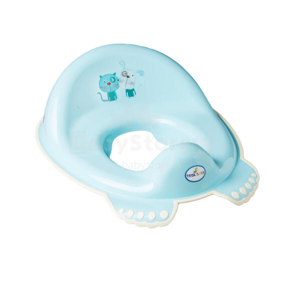 TEGA PK-002-101 Anti-slip toilet seat cover DOG AND CAT blue