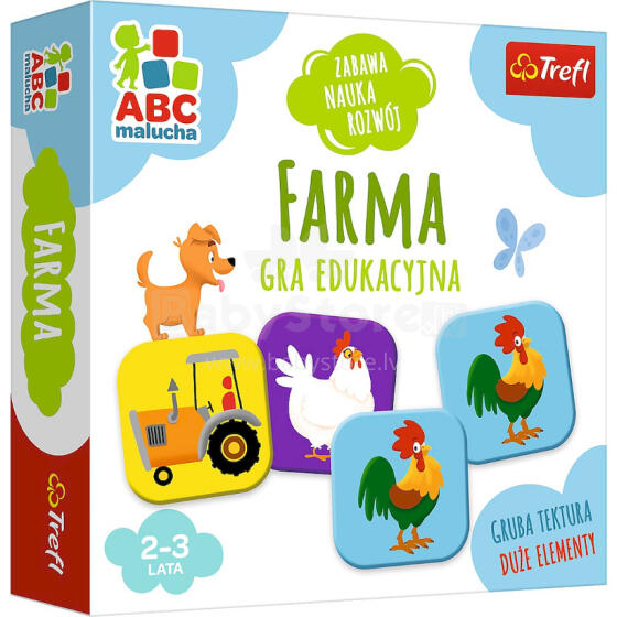 TREFL 01944 ABC Farm Game for Toddlers 3+