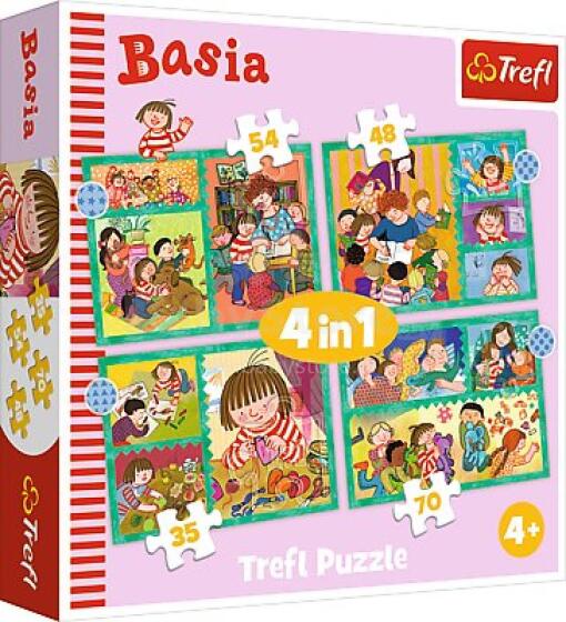 TREFL 34606 4in1 Puzzle Adventures of Basia