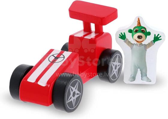 TREFL 61693 Wooden car Race car red