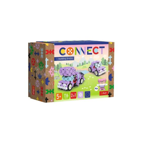TREFL 61968 Connect 2in1 Blocks - Camper / Cute Car