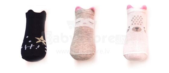 BE SNAZZY Ankle socks with 3D ears ST-23 21/23 DZ