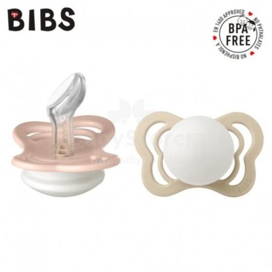 BIBS 1700319 COUTURE BLUSH N &amp; VANILLA NS knupis 2 iepakojumā