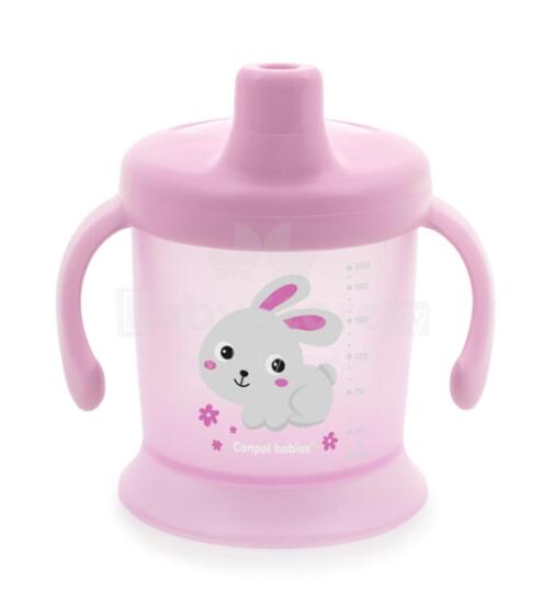 CANPOL 31/300 Non-spill cup 200ml Bunny &amp; company pink