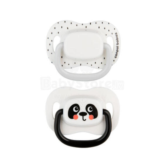 CANPOL 34/929 Soothing silicone pacifier 18m+ symmetrical BabiesBoo 2 pcs white