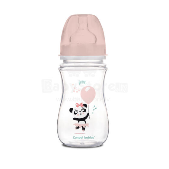CANPOL 35/221 EasyStart Exotic wide anti-colic bottle 240ml pink