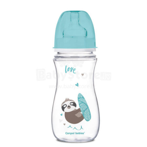 CANPOL 35/222 EasyStart Exotic wide anti-colic bottle 300ml blue
