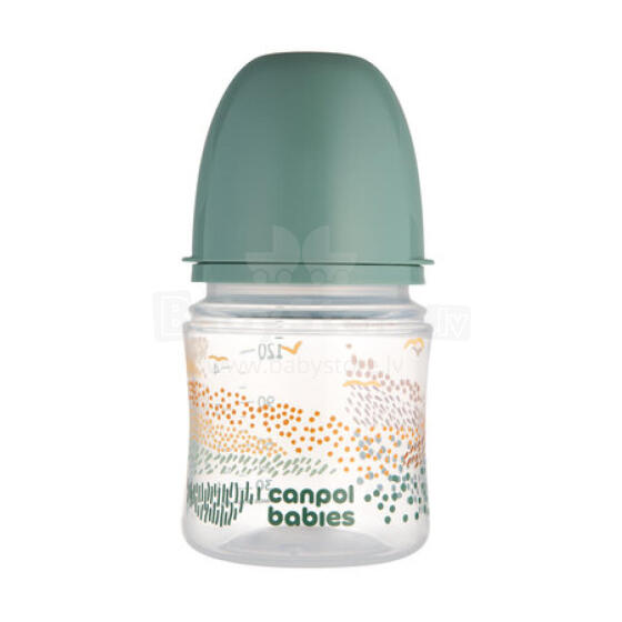 CANPOL 35/242 EasyStart anti-colic bottle 120ml MOUNTAINS green
