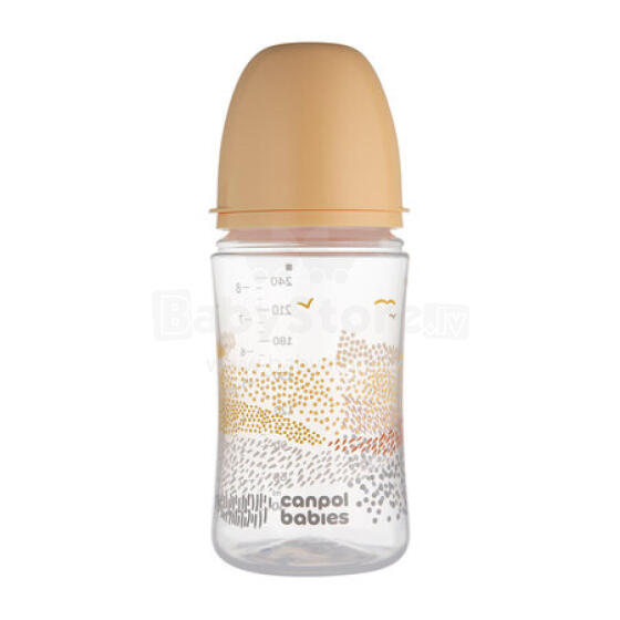 CANPOL 35/243 Anti-colic bottle EasyStart 240ml MOUNTAINS beige