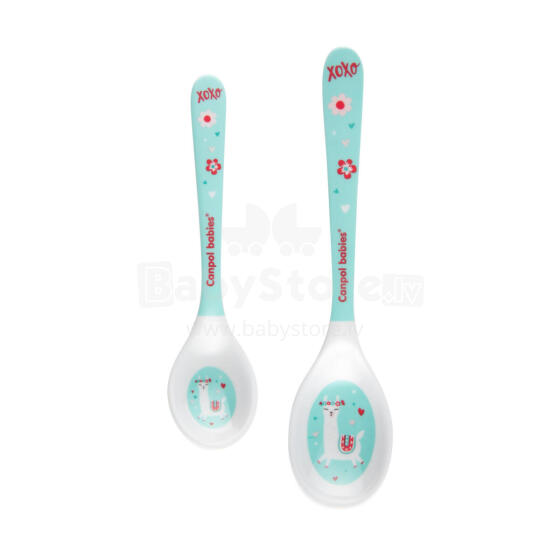 CANPOL 4/530 Melamine spoons 2pcs Exotic Animals turquoise