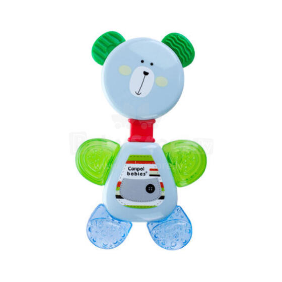 CANPOL 56/139 Rattle with water teether Teddy bear blue