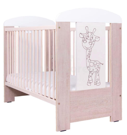 DREWEX Bed GIRAFFE oak santana 120x60 cm