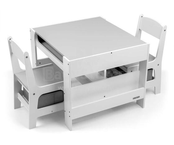 MILLY MALLY 5488 Furniture set - Table and two chairs Sven White