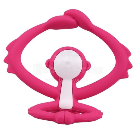 Mombella 00812 Игрушка-прорезыватель Обезьянка Темно-розовая