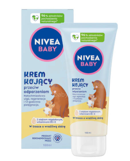 NIVEA BABY 80521 Nomierinošs krēms pret autiņbiksīšu izsitumiem 100 ml