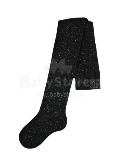NOVITI RB002-G-02 Cotton tights black silver lurex 92/98