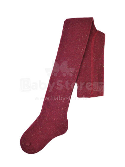 NOVITI RB002-G-04 Tights cotton burgundy melange gold lurex 92/98