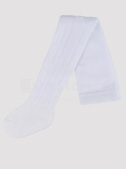 NOVITI RB006-G-01 Cotton tights with jacquard pattern white 92/98